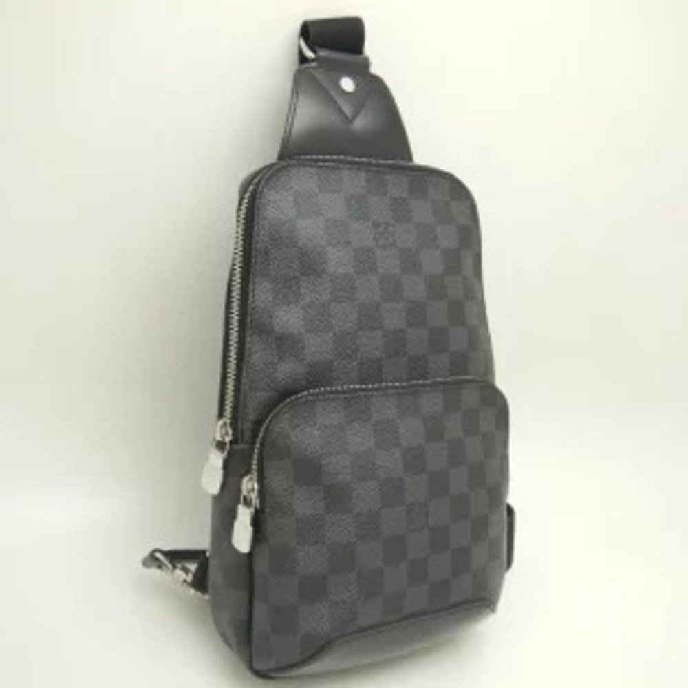 Louis Vuitton Damier Avenue Black Bum Graphite Body Bag Belt Crossbody Sling